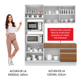Combo de Cocina Madesa Lívia Blanco/Marrón