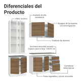 Combo de Cocina con Cristalero 190 cm Madesa Glamy BM 05