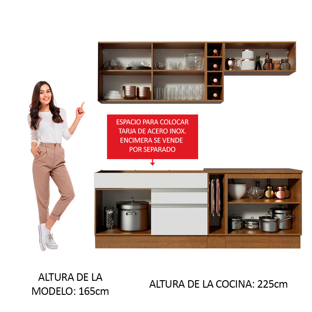 Combo completo de Cocina Modular Madesa Parma 220cm MB