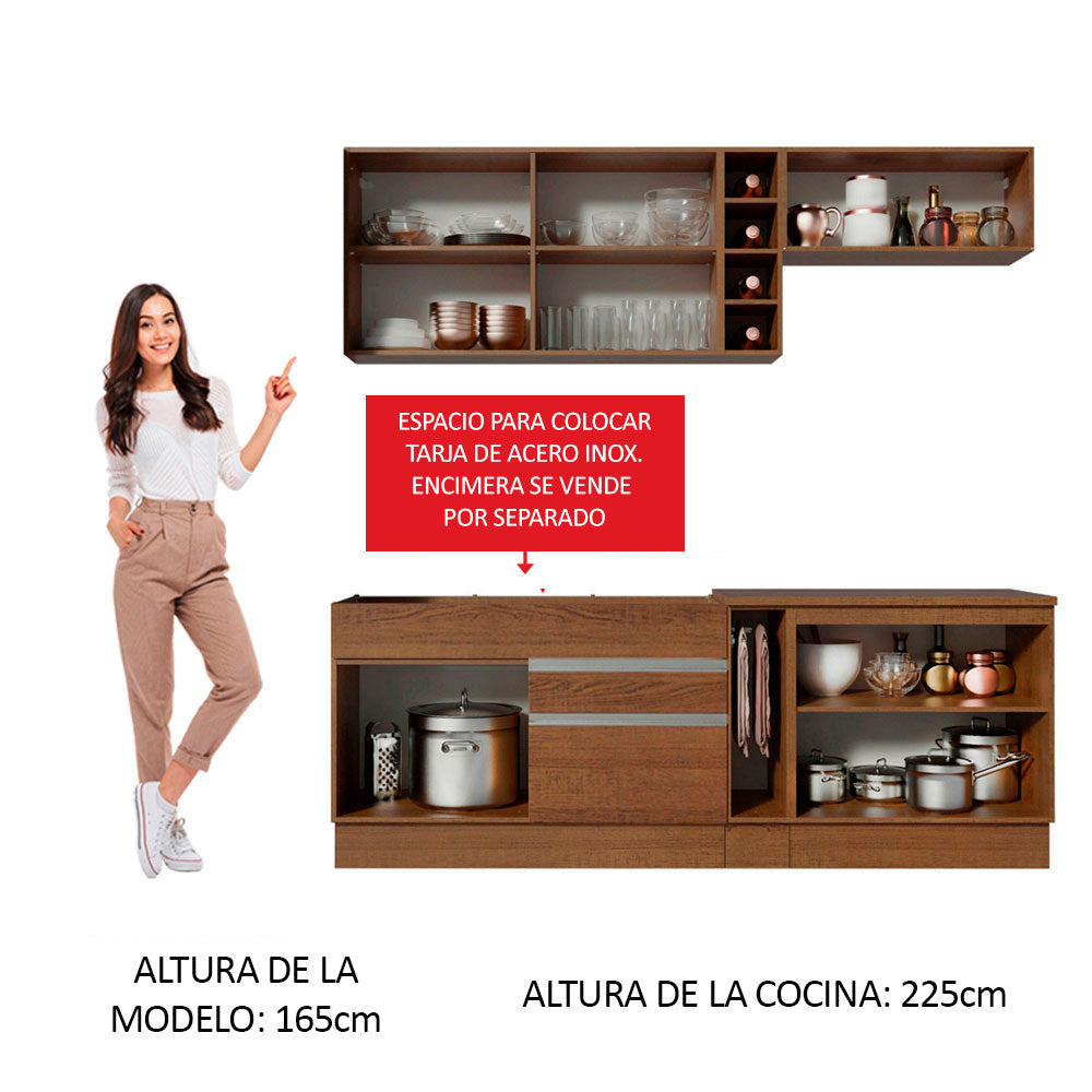 Combo completo de Cocina Madesa Parma 220cm MMB