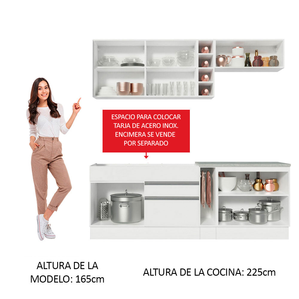 Combo completo de Cocina Modular Madesa Parma 220cm BB 03