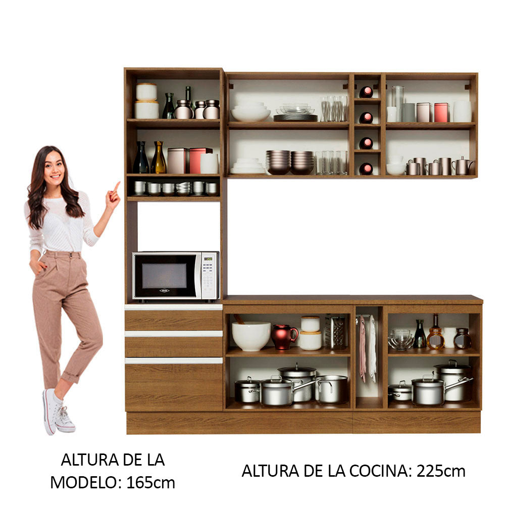 Combo completo de Cocina Madesa Áquila 220cm MM 04