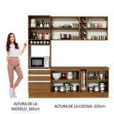 Combo completo de Cocina Madesa Áquila 220cm MM 04