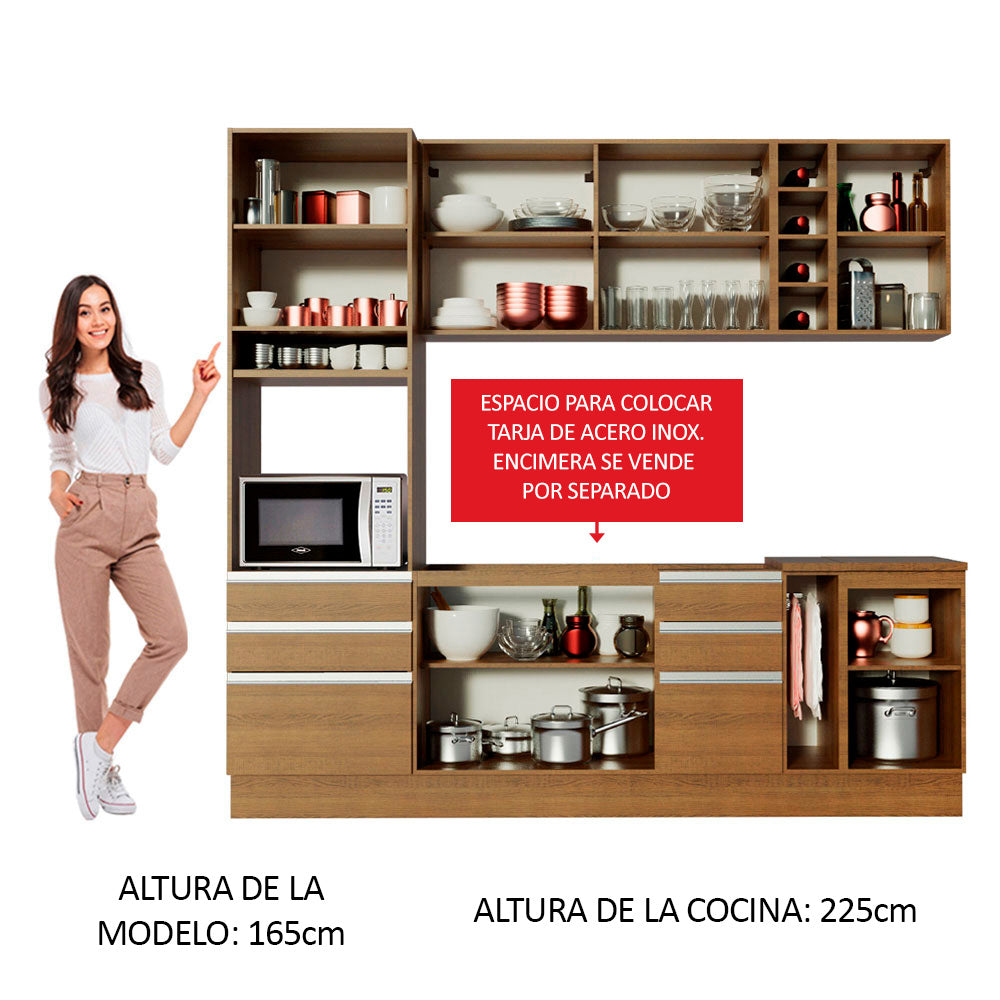 Combo completo de Cocina Madesa Lazio 240cm MM 02