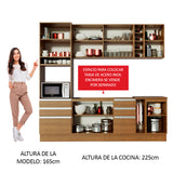 Combo completo de Cocina Madesa Lazio 240cm MM 02