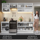 Combo completo de Cocina 240 cm Blanco Glamy Madesa 09