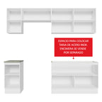 Combo completo de Cocina 240 cm 7 Puertas Sin Mesada Blanco/Negro Glamy Madesa 10