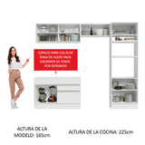 Combo completo de Cocina 270cm Glamy Madesa 12 Blanco