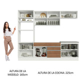 Combo completo de Cocina Madesa 270cm Glamy 13 - Blanco