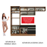 Combo completo de Cocina Madesa Glamy 270cm Marrón/Negro 15
