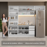 Combo completo de Cocina con Cristalero 270 cm Madesa Glamy BB 16