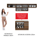 Combo completo de Cocina 280cm Marrón Marina Madesa 01