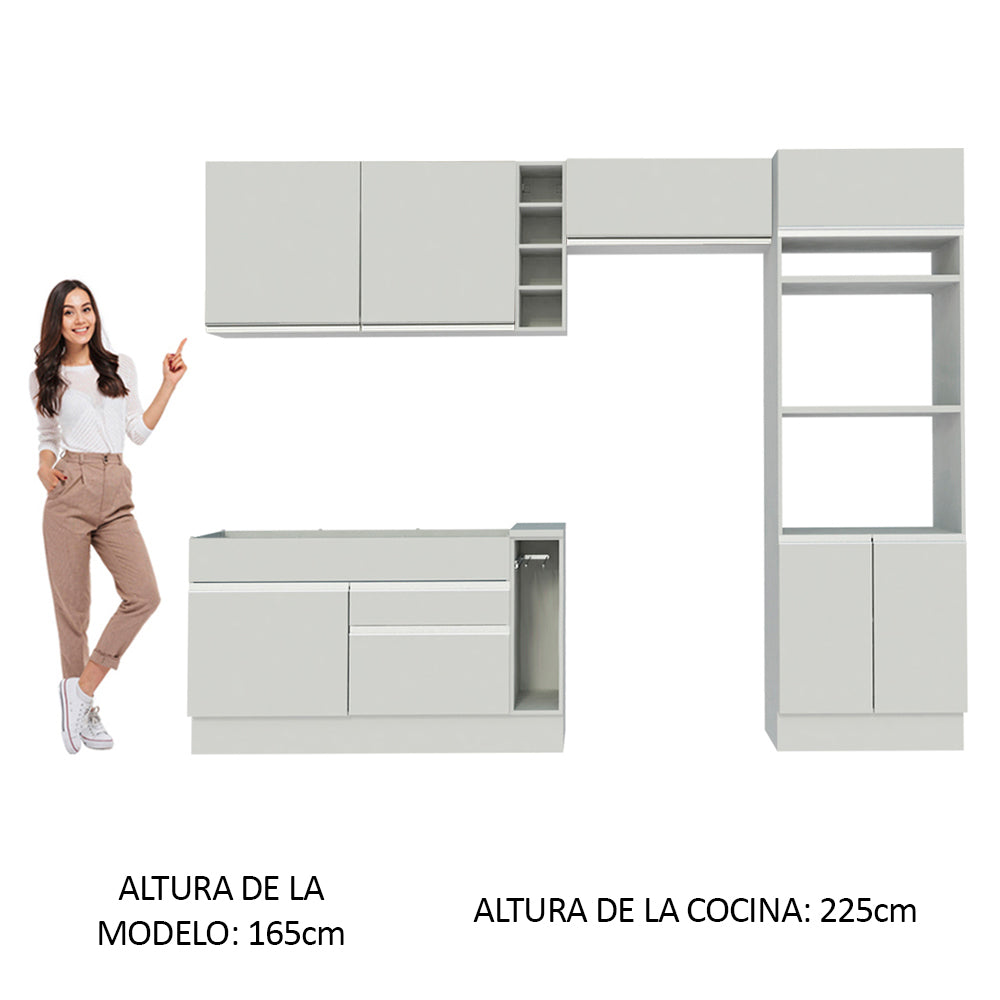 Combo completo de Cocina Madesa Glamy 290cm MB 01