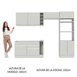 Combo completo de Cocina Madesa Glamy 290cm MB 01