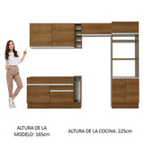 Combo completo de Cocina Madesa Glamy 290cm MM 01