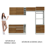Combo completo de Cocina Madesa Glamy 290cm BM 02