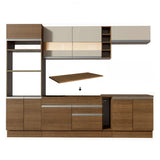 Combo completo de Cocina Madesa Glamy 290cm Marrón/Crema 11