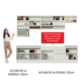 Combo completo de Cocina 300cm Blanco Verona 01