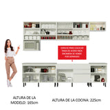 Combo completo de Cocina 300 cm Blanco Verona Madesa 01SR