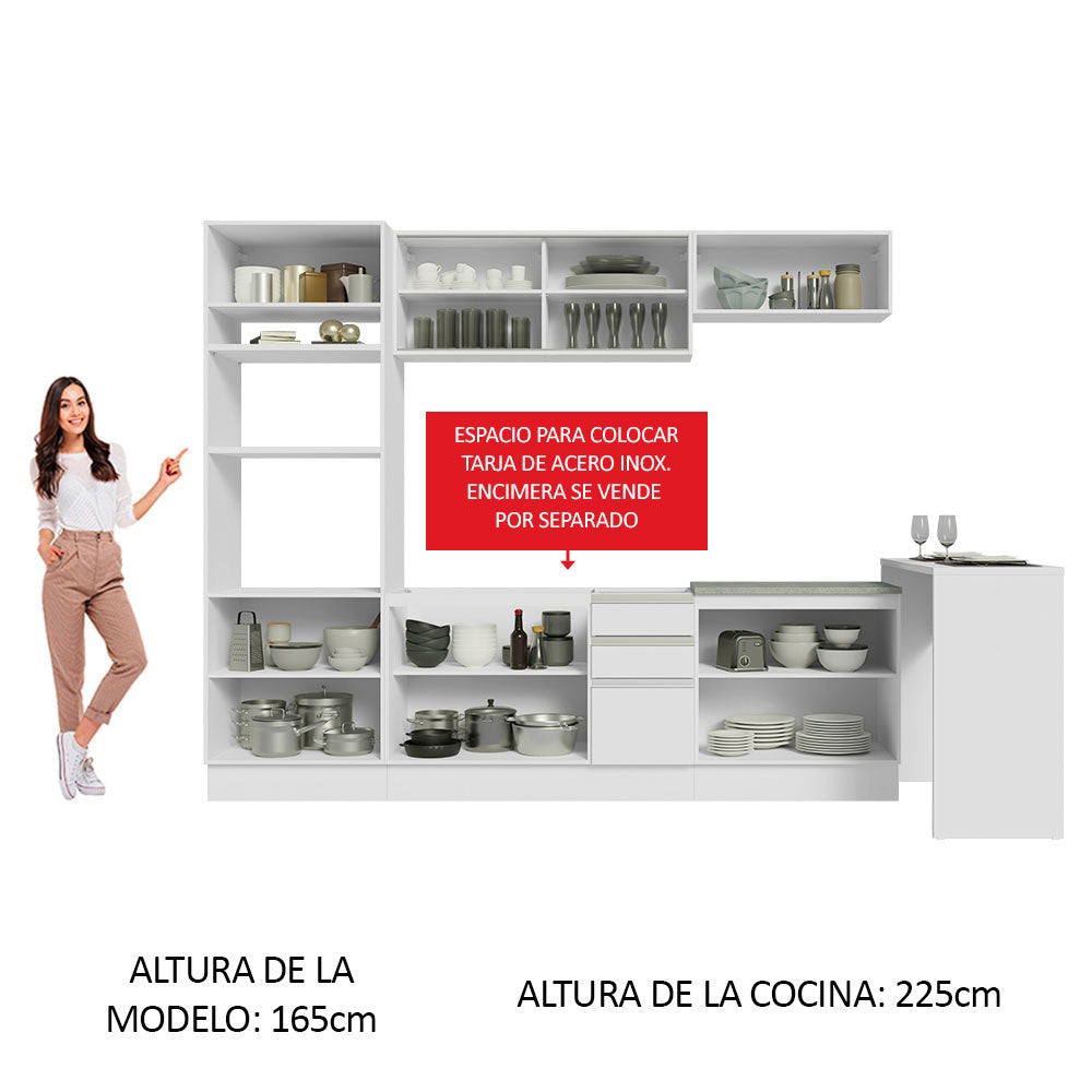 Combo completo de Cocina Madesa Glamy 315cm BB 01