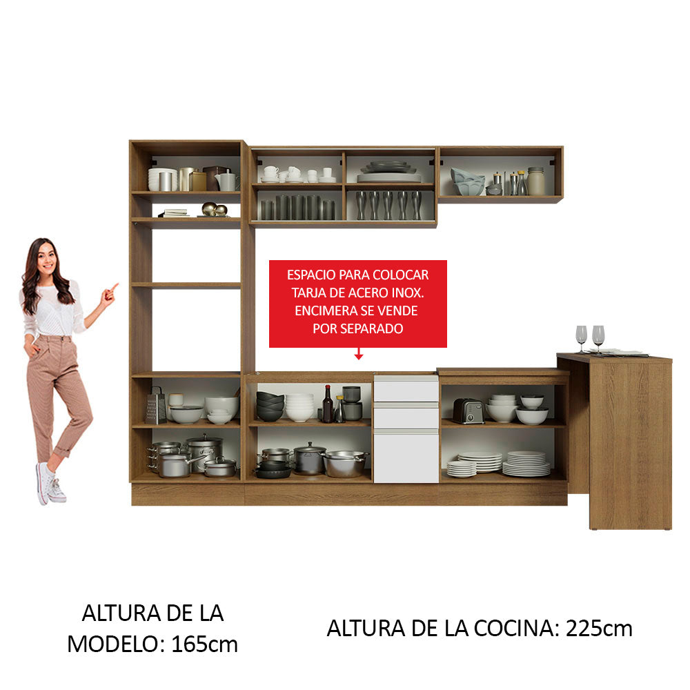 Combo completo de Cocina Madesa Glamy 315cm MB 01