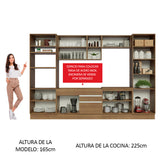 Combo completo de Cocina 330cm Marrón Glamy Madesa 03