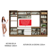 Combo completo de Cocina 330cm Marrón/Blanco Glamy Madesa 03