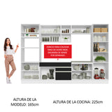 Combo completo de Cocina Madesa Glamy 330cm Blanco/Negro 03