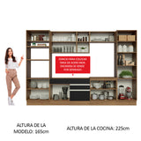 Combo completo de Cocina Madesa Glamy 330cm Marrón/Negro 03