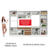 Combo completo de Cocina 330cm Glamy Madesa 03 - Blanco
