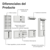 Combo completo de Cocina con Cristalero 340 cm Madesa Glamy BB 01