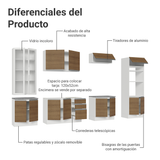 Combo completo de Cocina con Cristalero 340 cm Madesa Glamy BM 01