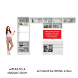 Combo completo de Cocina Madesa 350cm Glamy 01 - Blanco