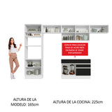 Combo completo de Cocina Madesa Glamy 350cm Marrón/Negro 01