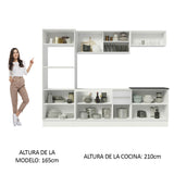 Combo Completo de Cocina 100% MDF 270 cm Frentes Blanco Brillante Acordes Madesa 07