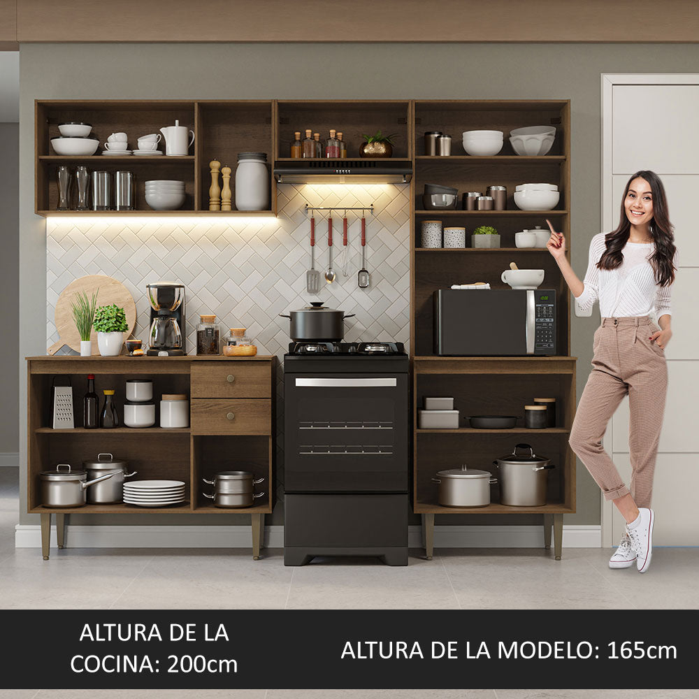 Combo completo de Cocina Madesa Gourmet 235cm MM 01