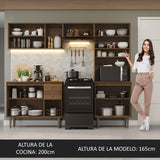 Combo completo de Cocina Madesa Gourmet 235cm MM 01