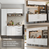 Combo completo de Cocina 245 cm Marrón/Blanco Lille Madesa 01