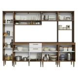 Combo completo de Cocina 265 cm Marrón/Blanco Lille Madesa 01