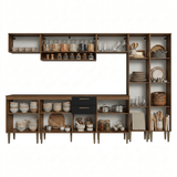 Combo completo de Cocina 305 cm Marrón/Negro Lille Madesa 01