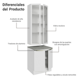 Kit Bajo Mesada con Cristalero 70 cm Madesa Lux BB 01