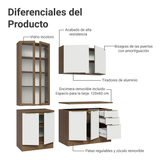 Combo de Cocina con Cristalero 190 cm Madesa Lux MB 02