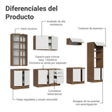 Combo completo de Cocina con Cristalero 340 cm Madesa Lux MB 02