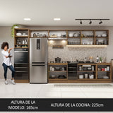 Combo completo de Cocina 400cm Marrón/Negro Lux da Thauane Madesa