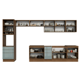 Combo completo de Cocina 400 cm Marrón/Gris Lux Madesa 02