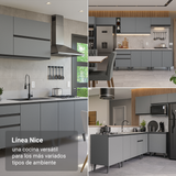 Combo de Cocina de 120 cm Gris Nice Madesa 05
