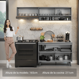 Combo de Cocina 200cm Gris Nice Madesa 10