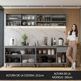 Combo Completo de Cocina 240 cm Gris Nice Madesa 03