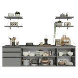 Combo completo de Cocina 240cm Flotante Gris Nice 10