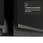 Combo Completo de Cocina 260 cm 8 Puertas 1 Cajón con Mueble para Horno y Microondas Negro Nice Madesa